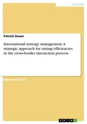 Cover of the book International synergy management: A strategic approach for raising efficiencies in the cross-border interaction process by Anton Reumann