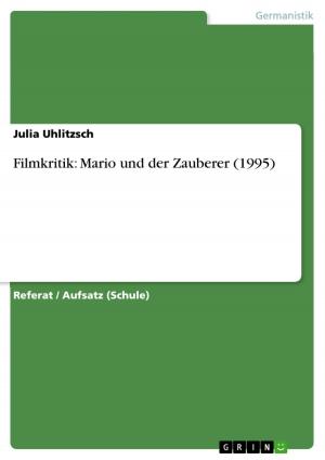 Cover of the book Filmkritik: Mario und der Zauberer (1995) by Bernd Kammermeier