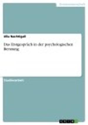 Cover of the book Das Erstgespräch in der psychologischen Beratung by Conor Cummings