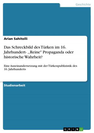 Cover of the book Das Schreckbild des Türken im 16. Jahrhundert- ,,Reine' Propaganda oder historische Wahrheit? by Daniel Gölzenleuchter