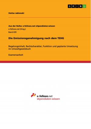 Cover of the book Die Emissionsgenehmigung nach dem TEHG by Arthur Plotnik