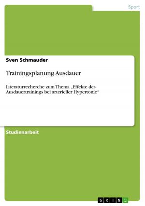 Cover of the book Trainingsplanung Ausdauer by Anna Lindner