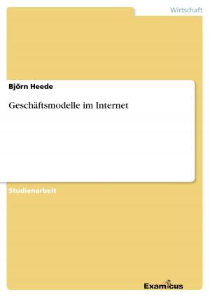 Cover of the book Geschäftsmodelle im Internet by Manuel Kaar
