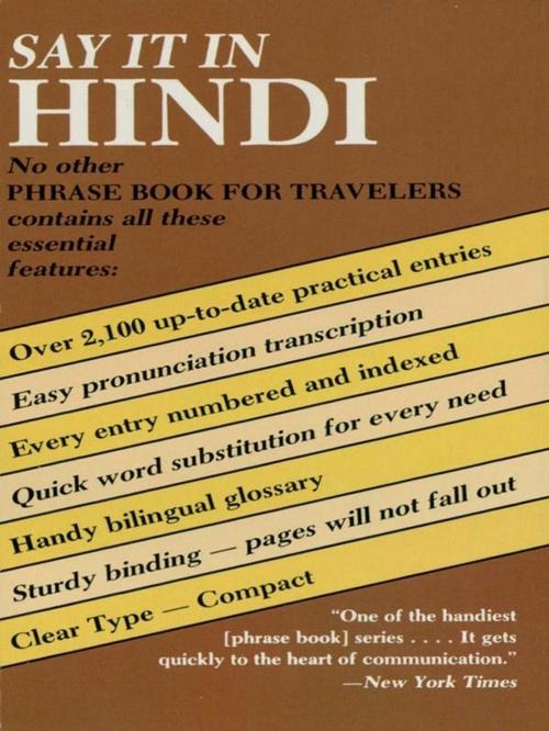 Cover of the book Say It in Hindi by Dover, Dover Publications