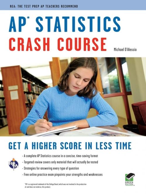 Cover of the book AP Statistics Crash Course by Michael D'Alessio, Research & Education Association