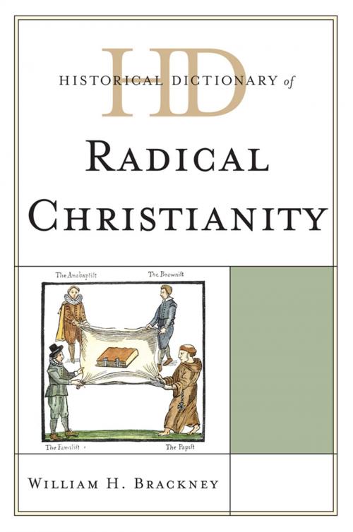 Cover of the book Historical Dictionary of Radical Christianity by William H. Brackney, Scarecrow Press