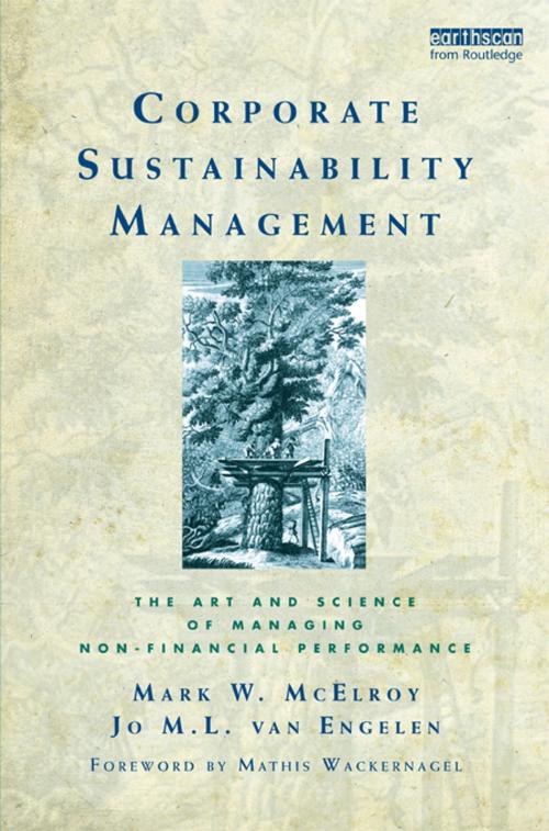 Cover of the book Corporate Sustainability Management by Mark W. McElroy, J.M.L. van Engelen, Taylor and Francis