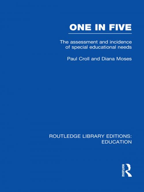 Cover of the book One in Five (RLE Edu M) by Paul Croll, Diana Moses, Taylor and Francis