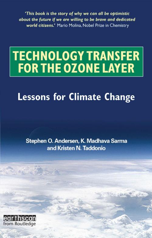 Cover of the book Technology Transfer for the Ozone Layer by Stephen O. Andersen, K. Madhava Sarma, Kristen N. Taddonio, Taylor and Francis