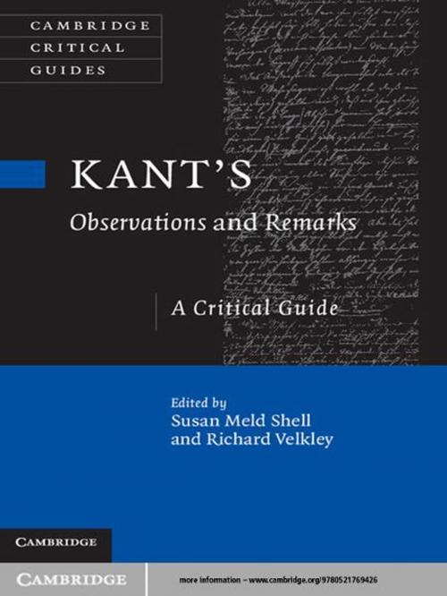 Cover of the book Kant's Observations and Remarks by , Cambridge University Press