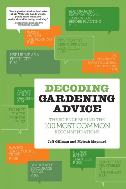 Cover of the book Decoding Gardening Advice by Jeff Gillman, Meleah Maynard, Timber Press