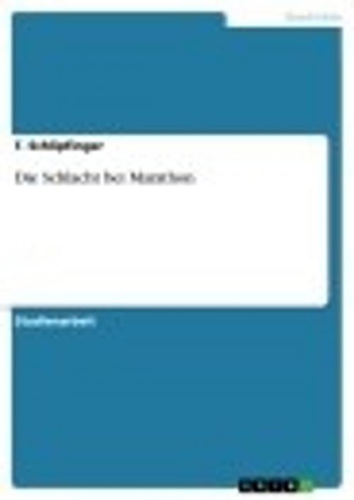 Cover of the book Die Schlacht bei Marathon by T. Schlipfinger, GRIN Verlag