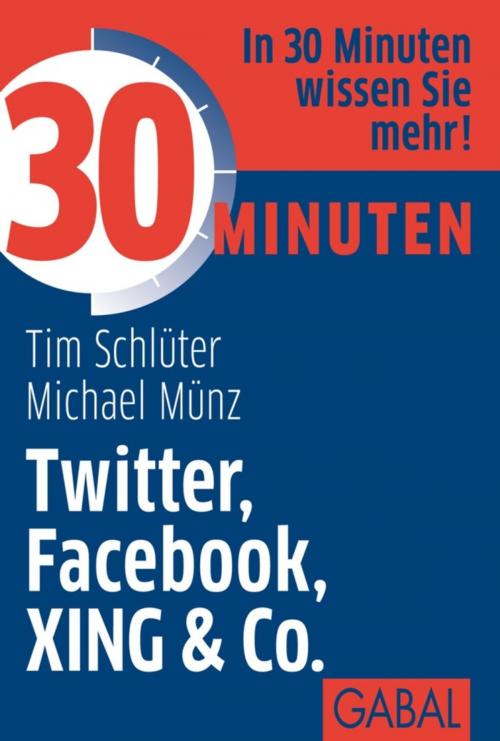 Cover of the book 30 Minuten Twitter, Facebook, XING & Co. by Tim Schlüter, Michael Münz, GABAL Verlag