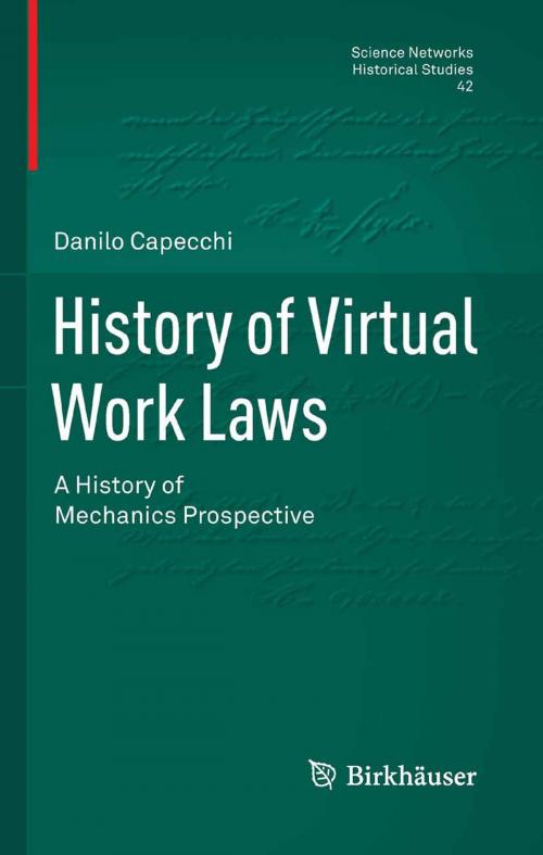 Cover of the book History of Virtual Work Laws by Danilo Capecchi, Springer Milan