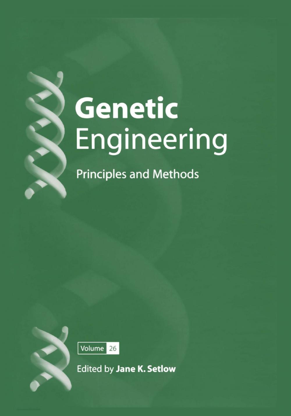 Big bigCover of Genetic Engineering: Principles and Methods