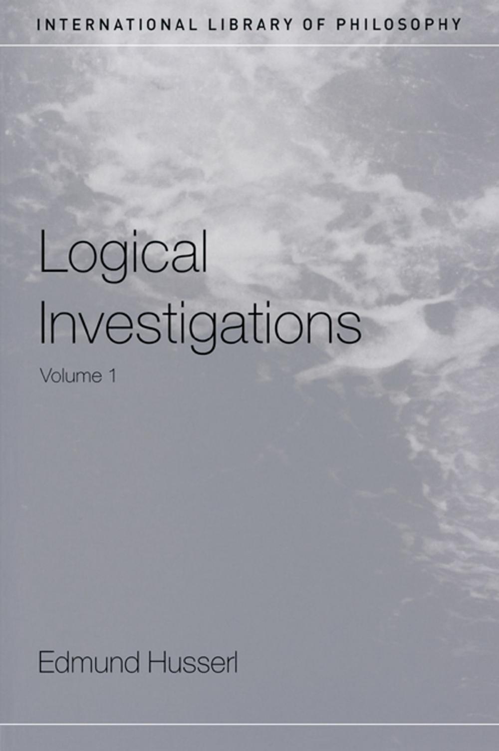 Big bigCover of Logical Investigations Volume 1
