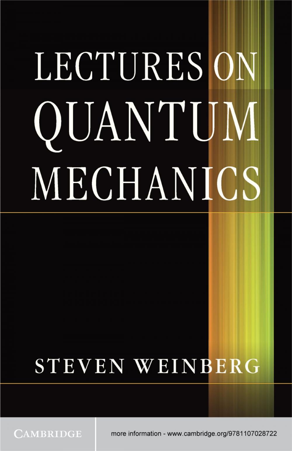Big bigCover of Lectures on Quantum Mechanics