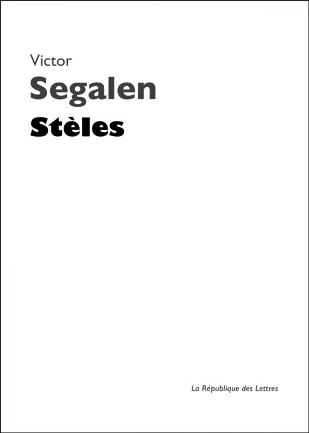 Big bigCover of Stèles