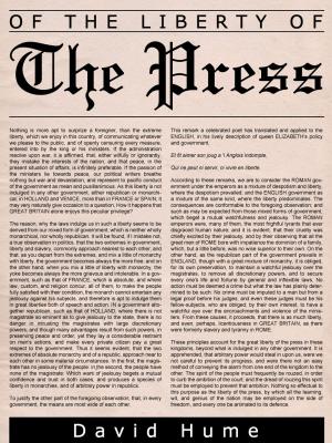 bigCover of the book Of The Liberty Of The Press by 