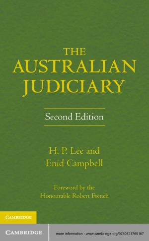 Cover of the book The Australian Judiciary by Wesley Shumar