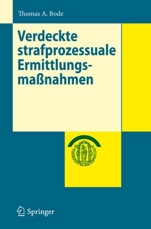 Cover of Verdeckte strafprozessuale Ermittlungsmaßnahmen