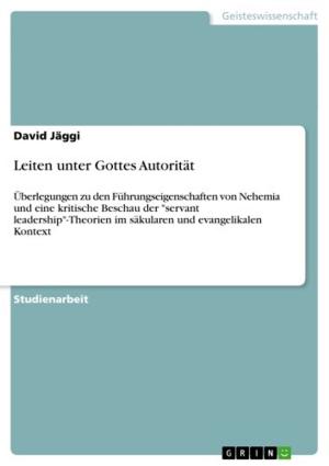 Cover of the book Leiten unter Gottes Autorität by David Bayer