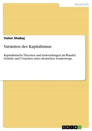 Cover of the book Varianten des Kapitalismus by Monika Cirlea