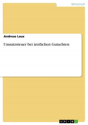Cover of the book Umsatzsteuer bei ärztlichen Gutachten by David Jugel