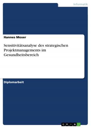 Cover of the book Sensitivitätsanalyse des strategischen Projektmanagements im Gesundheitsbereich by Georg Grimm, Florian Wildmoser