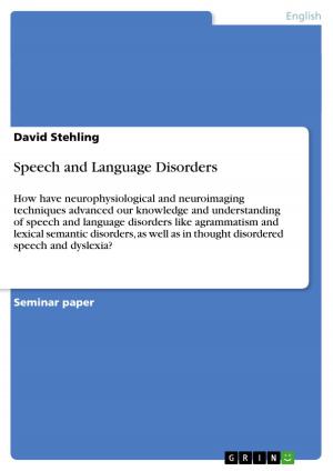Cover of the book Speech and Language Disorders by Alexander Hong Lam Vu