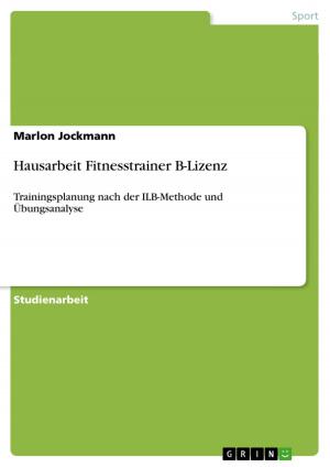 Cover of Hausarbeit Fitnesstrainer B-Lizenz