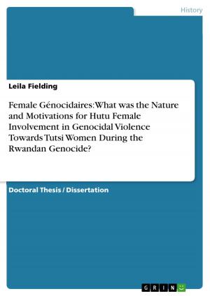 Cover of the book Female Génocidaires: What was the Nature and Motivations for Hutu Female Involvement in Genocidal Violence Towards Tutsi Women During the Rwandan Genocide? by Florian Wohlkinger
