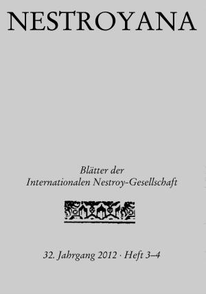 Cover of the book Nestroyana by Herbert Lachmayer
