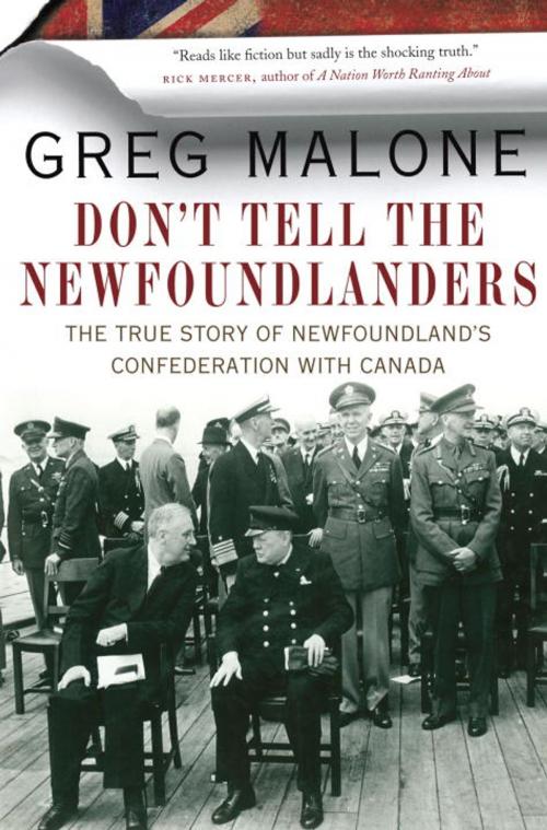 Cover of the book Don't Tell the Newfoundlanders by Greg Malone, Knopf Canada