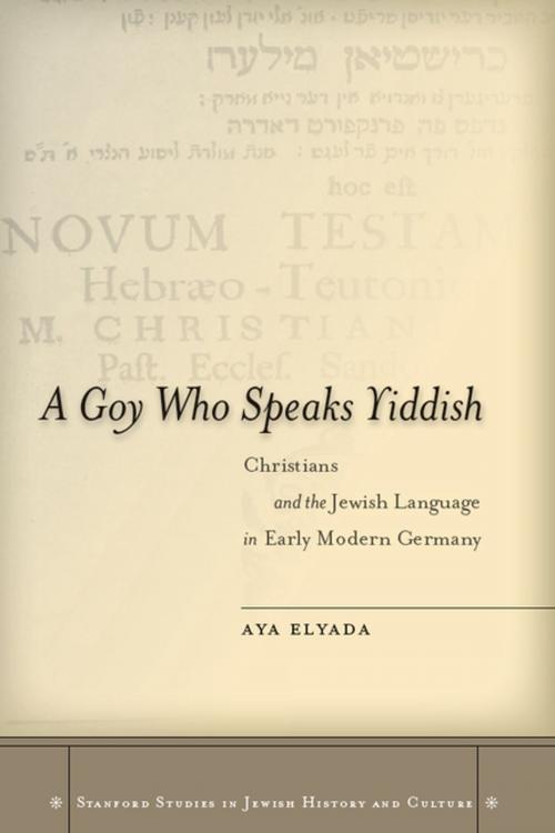 Cover of the book A Goy Who Speaks Yiddish by Aya Elyada, Stanford University Press