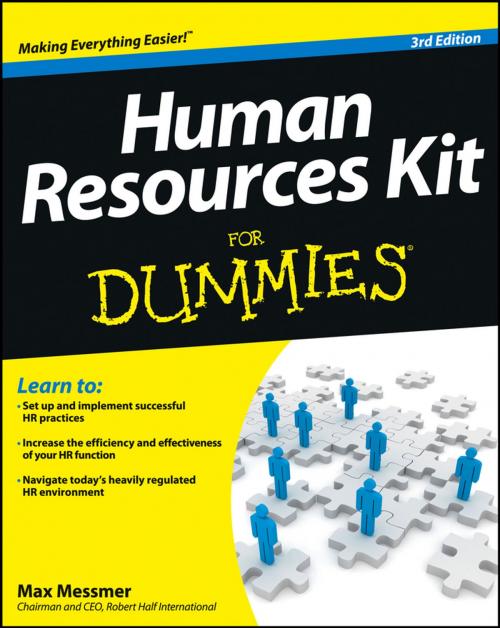 Cover of the book Human Resources Kit For Dummies by Max Messmer, Wiley