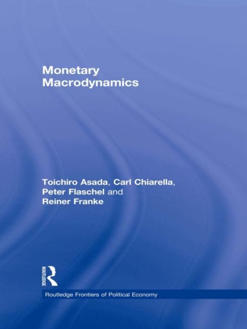 Cover of the book Monetary Macrodynamics by Toichiro Asada, Carl Chiarella, Peter Flaschel, Reiner Franke, Taylor and Francis