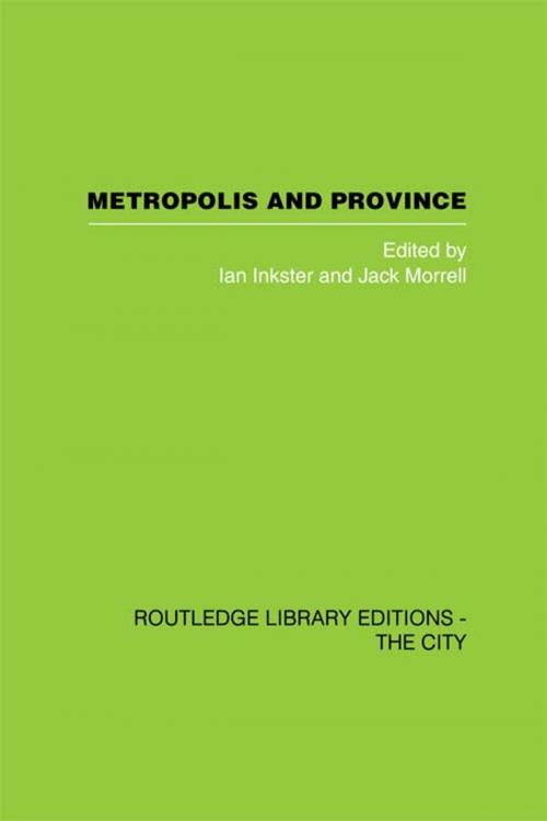 Cover of the book Metropolis and Province by , Taylor and Francis