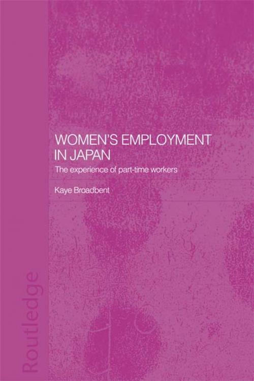 Cover of the book Women's Employment in Japan by Kaye Broadbent, Taylor and Francis
