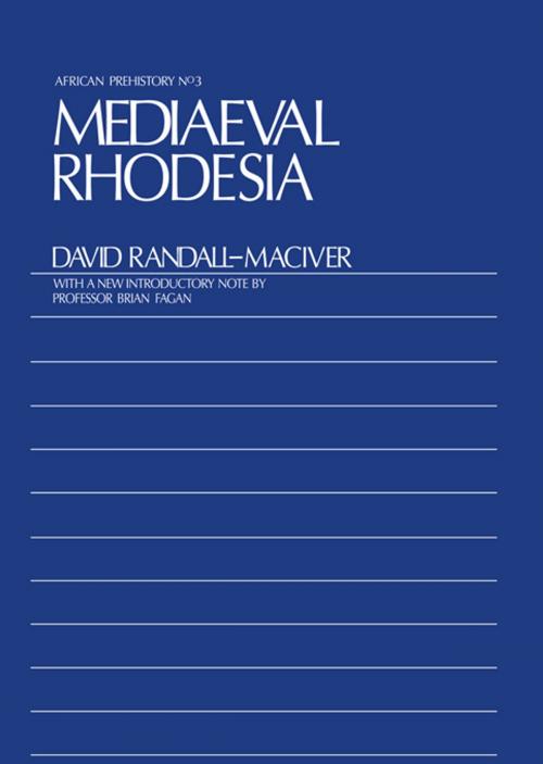 Cover of the book Medieval Rhodesia by David Randall-Maciver, Taylor and Francis