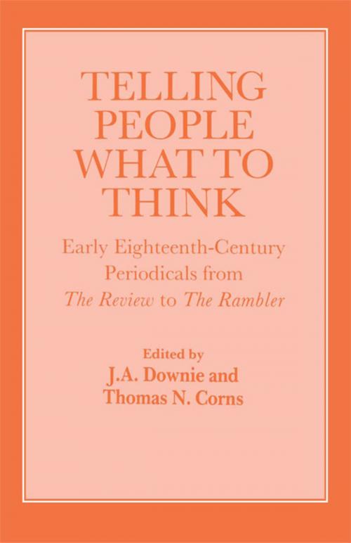 Cover of the book Telling People What to Think by , Taylor and Francis
