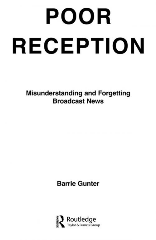 Cover of the book Poor Reception by Barrie Gunter, Taylor and Francis