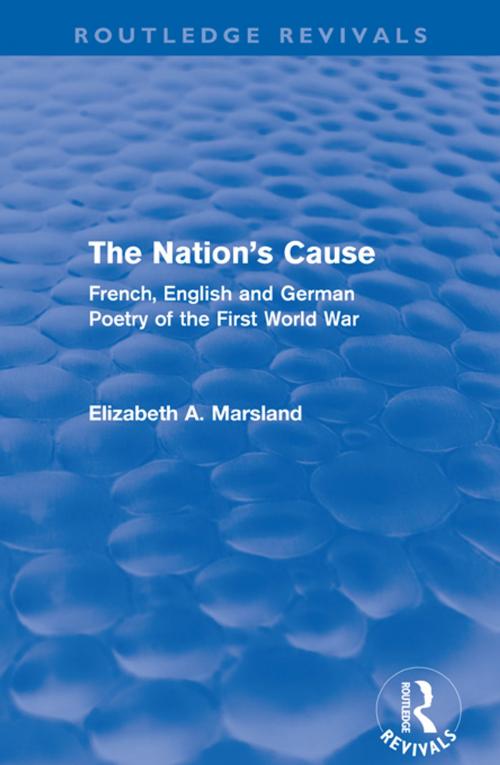Cover of the book The Nation's Cause by Elizabeth A. Marsland, Taylor and Francis