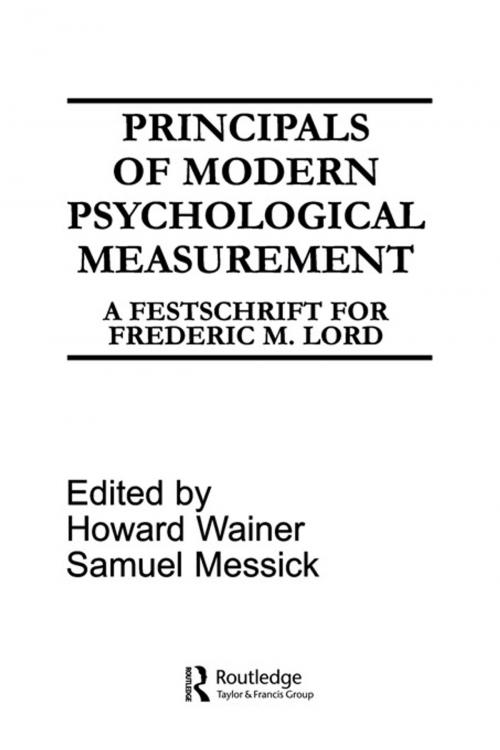 Cover of the book Principals of Modern Psychological Measurement by , Taylor and Francis