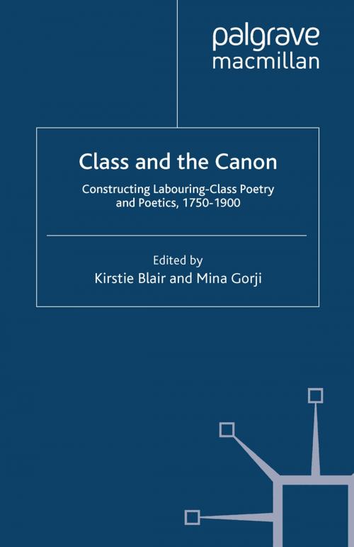 Cover of the book Class and the Canon by , Palgrave Macmillan UK