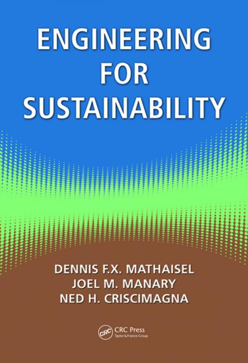 Cover of the book Engineering for Sustainability by Ned H. Criscimagna, Joel M. Manary, Dennis F.X. Mathaisel, CRC Press