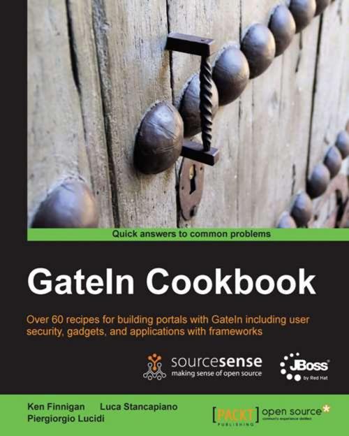 Cover of the book GateIn Cookbook by Ken Finnigan, Luca Stancapiano, Piergiorgio Lucidi, Packt Publishing