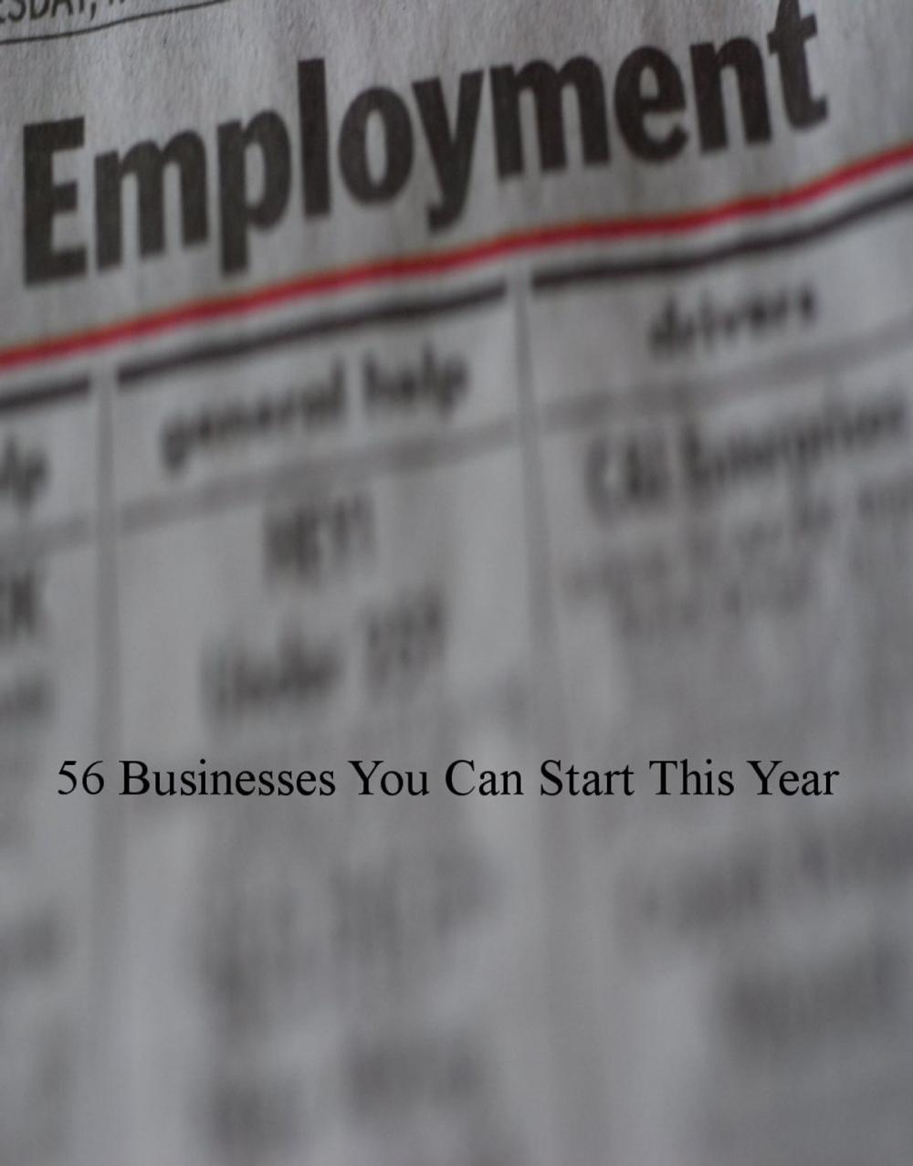 Big bigCover of 56 Businesses You Can Start This Year