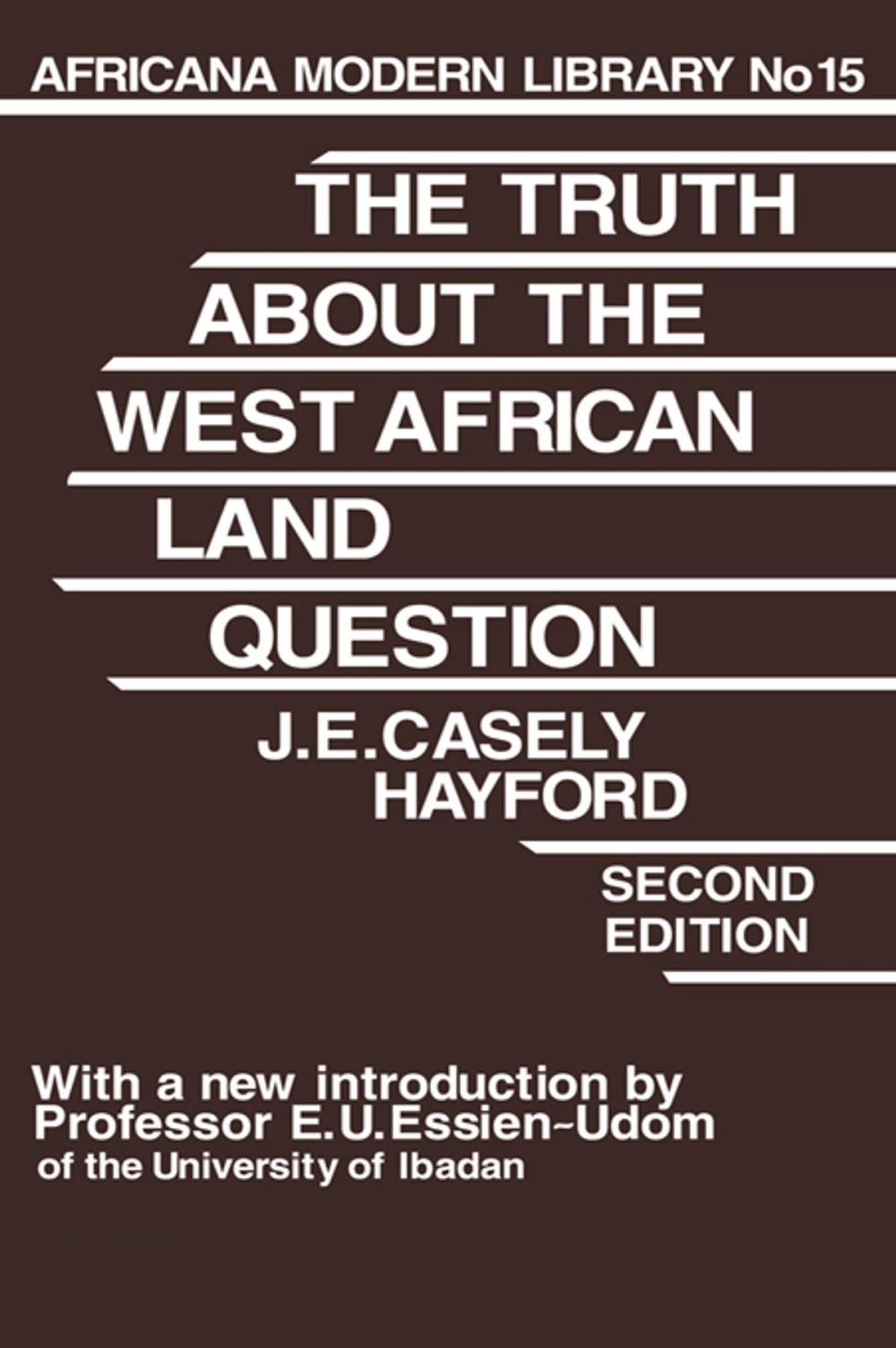 Big bigCover of Truth About the West African Land Question