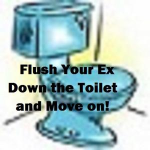Book cover of Flush your Ex Down the Toilet and Move on (self help)